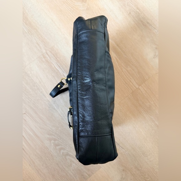 COACH Ashley Leather Satchel Shoulder Bag Crossbody Python – Black – EUC - Picture 10 of 11